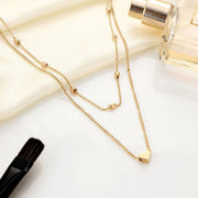 Double Layer Heart Pendant Necklace